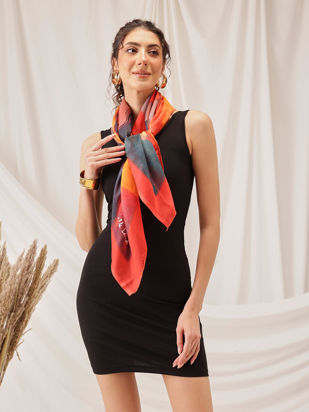 Anime Printed Soft Cotton Scarf